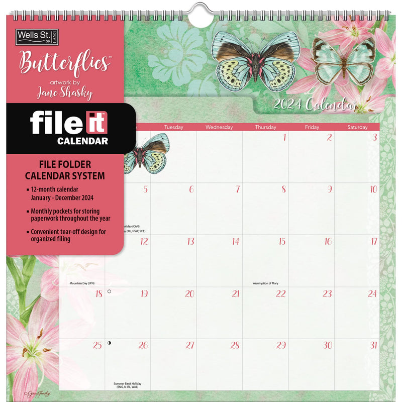 WSBL Butterflies 2024 File-It™ Calendar (24997006039)
