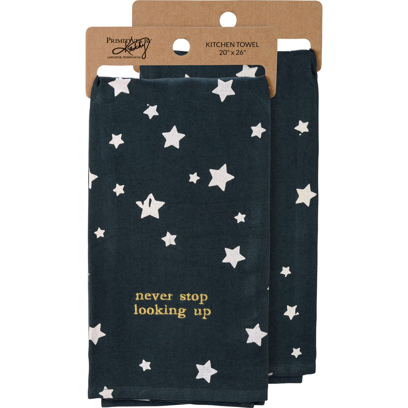 Primitives by Kathy 112322 Kitchen Towel Never Stop Looking Up,28-inch