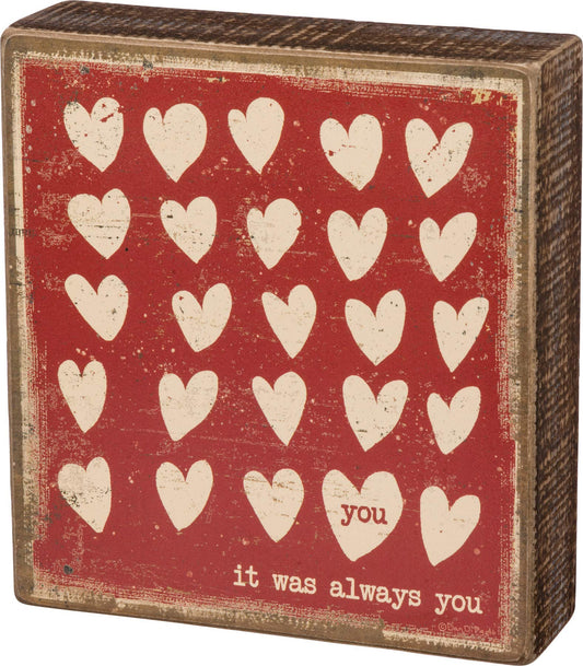 Primitives by Kathy Rustic Inspired Wood Box Sign, 6 x 6.5-Inches
