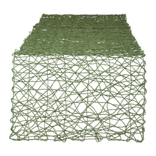 DII Woven Paper Tabletop Collection Holiday or Event Decor, Reversible Table Runner, 14x72, Dark Green