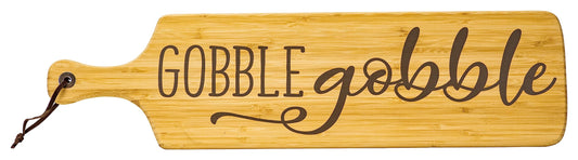 23 INCH BAMBOO CHARCUTERIE SERVING BOARD GOBBLE GOBBLE