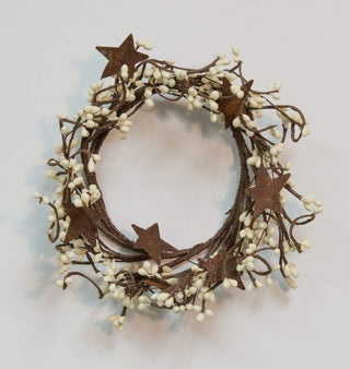 CWI Gifts Pip Ring with Rusty Stars, 4 by 8-Inch, Ivory (FT1038IA)