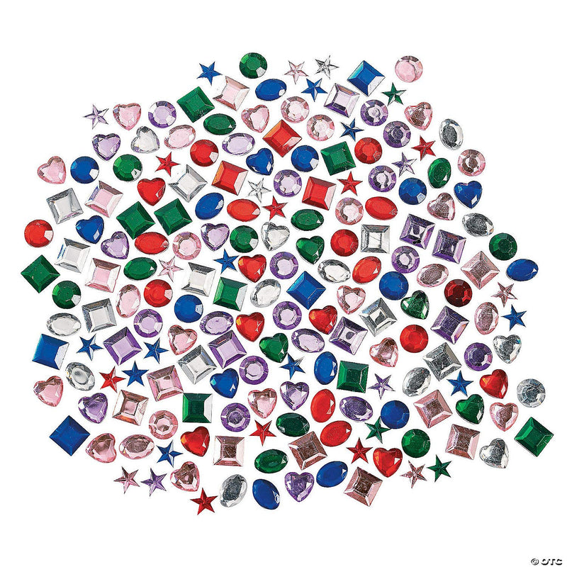 Adhesive Back Craft Jewels (500 Assorted Pieces)