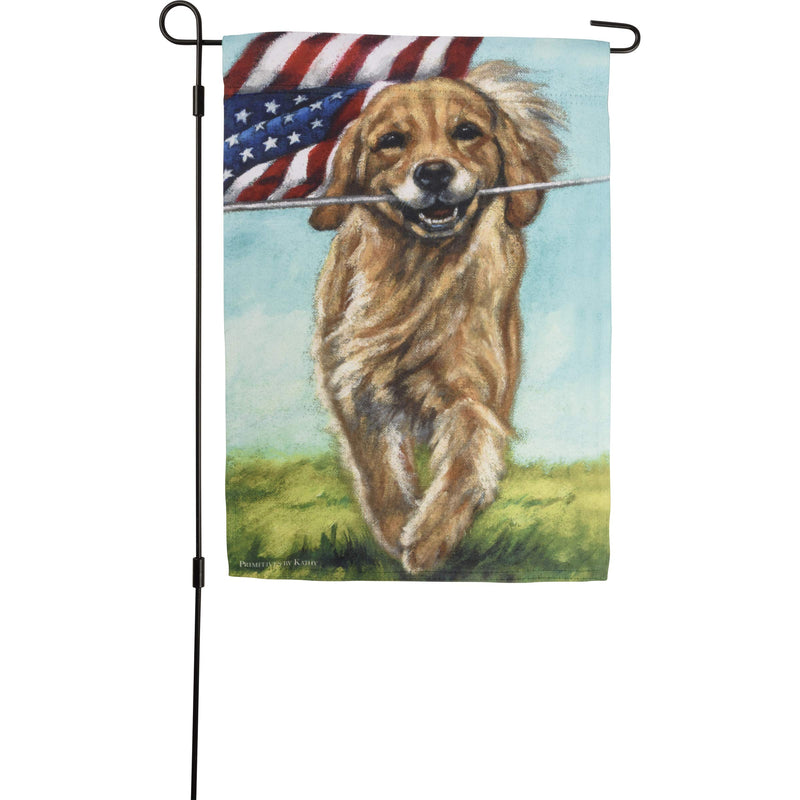 Primitives by Kathy 110114 Running Dog Garden Flag, Multi