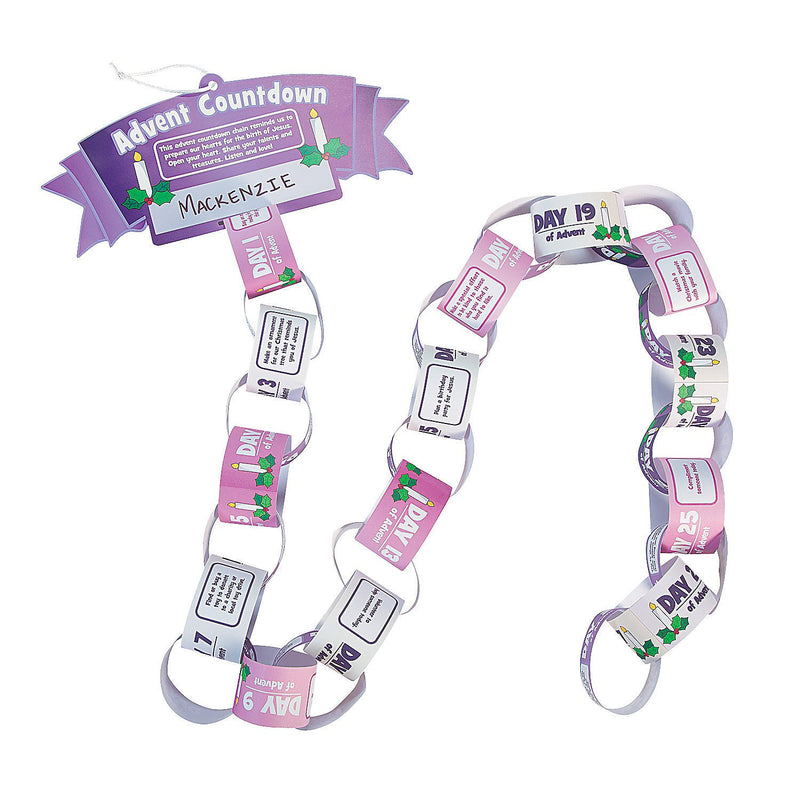 Advent Countdown Paper Chain Craft Kit - Crafts for Kids and Fun Home Activities