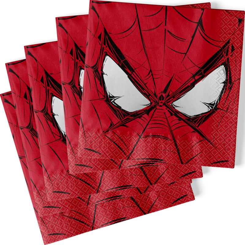 Unique Industries Spiderman Lunch Napkin, Set of 16, Boy, Birthday, Christening, Party Supplies