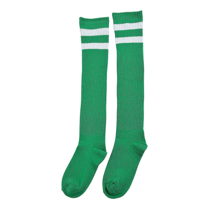 Fun Express - Green Team Spirit KneE-High Socks - Apparel Accessories - Apparel - Misc Apparel - 2 Pieces