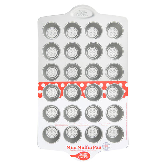 Betty Crocker Carbon Steel 24 Cup Mini Muffin Pan