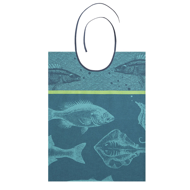 Coucke Bib Fish Shoal 60x43 cm, Cotton, Blue