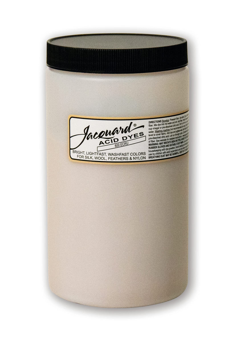 Jacquard Acid Dye - Ecru - 1 Lb Net Wt - Acid Dye for Wool - Silk - Feathers - and Nylons - Brilliant Colorfast and Highly Concentrated