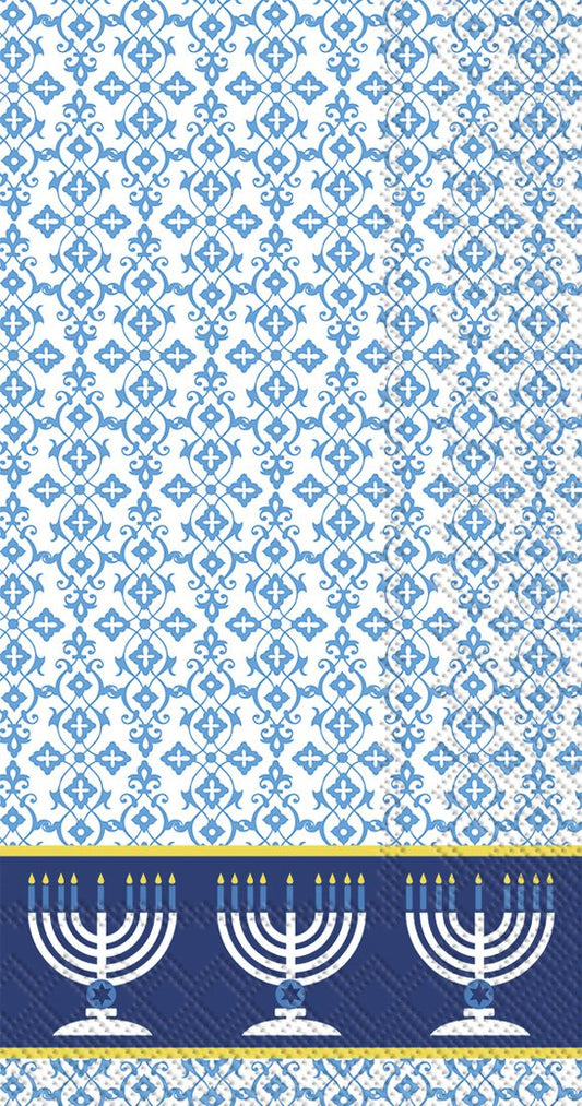 Ideal Home Range 16-Count Festival Of Lights Paper Guest Towel Napkins, Blue