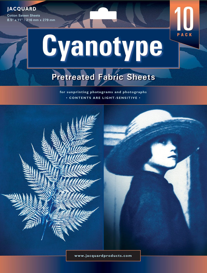 Jacquard Cyanotype Pretreat Fabric Shts 10Pk