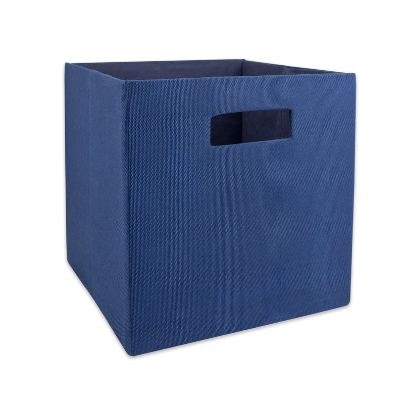 DII Poly-Cube Storage Collection Hard Sided, Collapsible Solid, Small, Nautical Blue