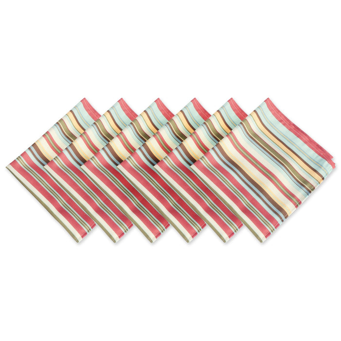 DII Summer Stripe Outdoor Tabletop Collection, Stain Resistant & Waterproof, Napkin Set, Stripe
