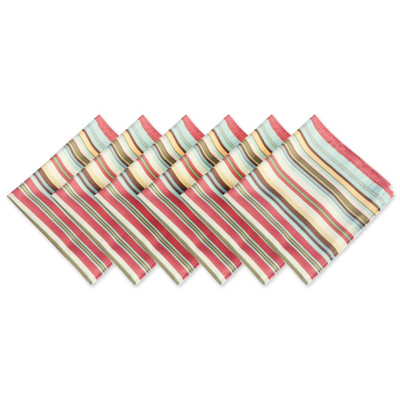 DII Summer Stripe Outdoor Tabletop Collection, Stain Resistant & Waterproof, Napkin Set, Stripe