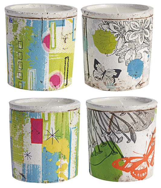 A&B Home Candles, Set of 4, 4.5" x 4.7"