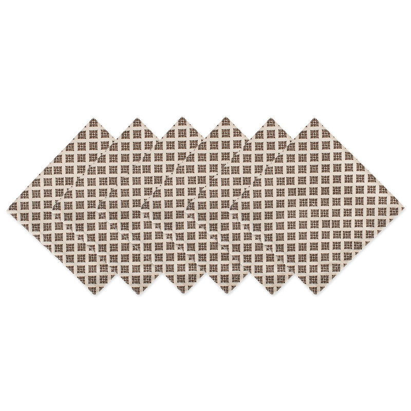 DII 100% Cotton Buffet Napkin, Machine Washable, Oversized, Everyday Basic, 20x20, Heirloom Diamond, 6 Piece