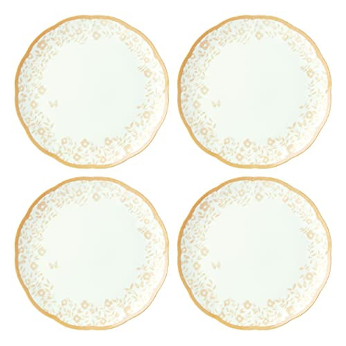 Lenox Butterfly Meadow Cottage Dinner Plates, Set of 4, 7.50 LB, Goldenrod