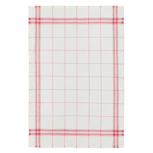 Coucke French 95% Linen, 5% Cotton Towel, Egr Red, 20 by 30 Inches, Red