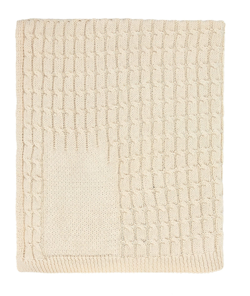 Bedford Cottage Cuddle Baby Blanket 30x40, Natural, Cotton, USA