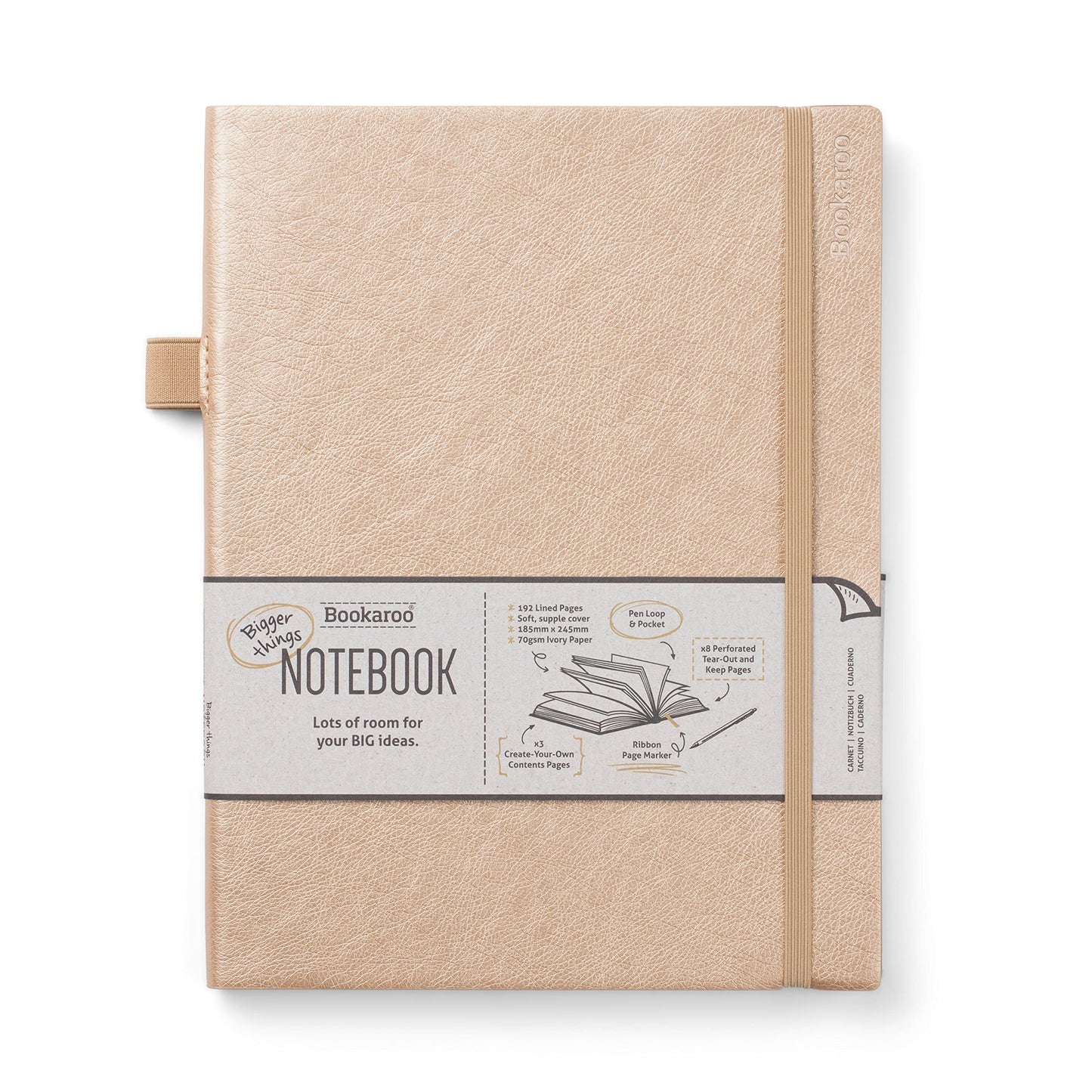 IF Bookaroo Bigger Things Notebook Journal - Gold