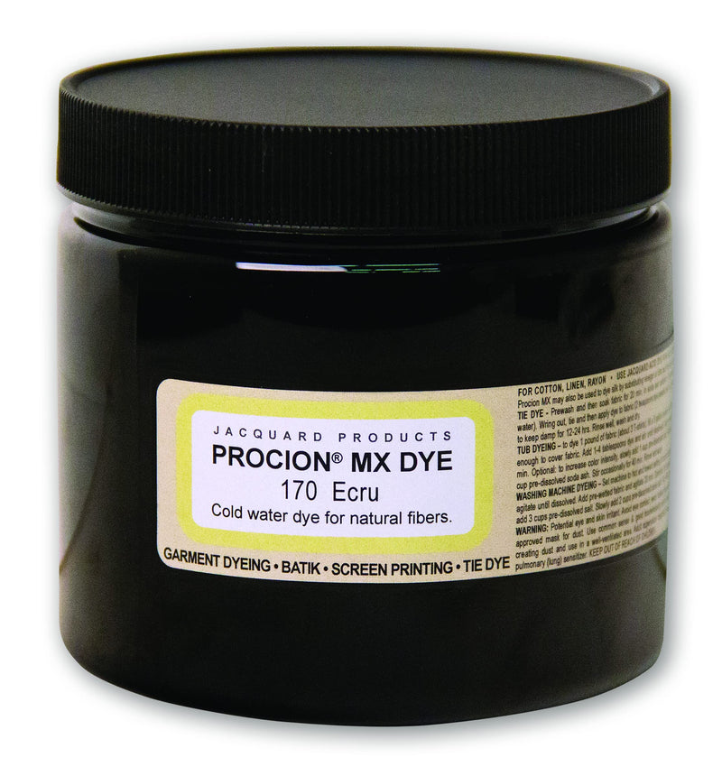 Jacquard Procion Mx Dye - Undisputed King of Tie Dye Powder - Ecru - 8oz Net Wt - Cold Water Fiber Reactive Dye Made in USA