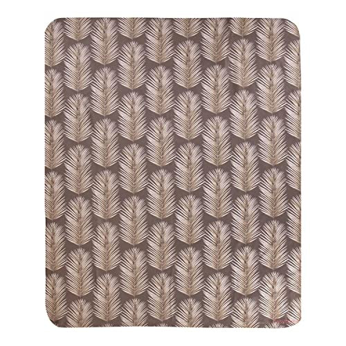 Manual Palmera Neutral Fleece Polyester Throw with Multi Finish SAPN