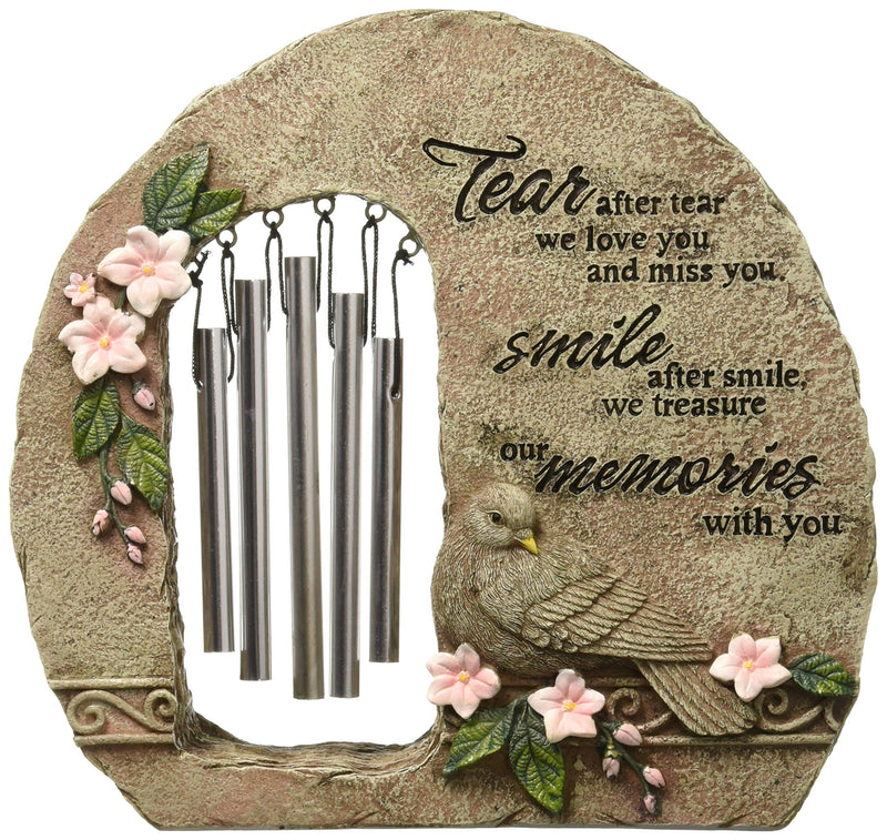 Carson Home Accents Peaceful Reflections Garden Chime, 8.5-Inch High, Miss You