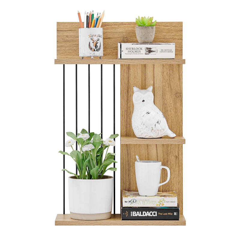 Danya B. Seville Dynamic Utility Ledge Wall Shelf - Chestnut