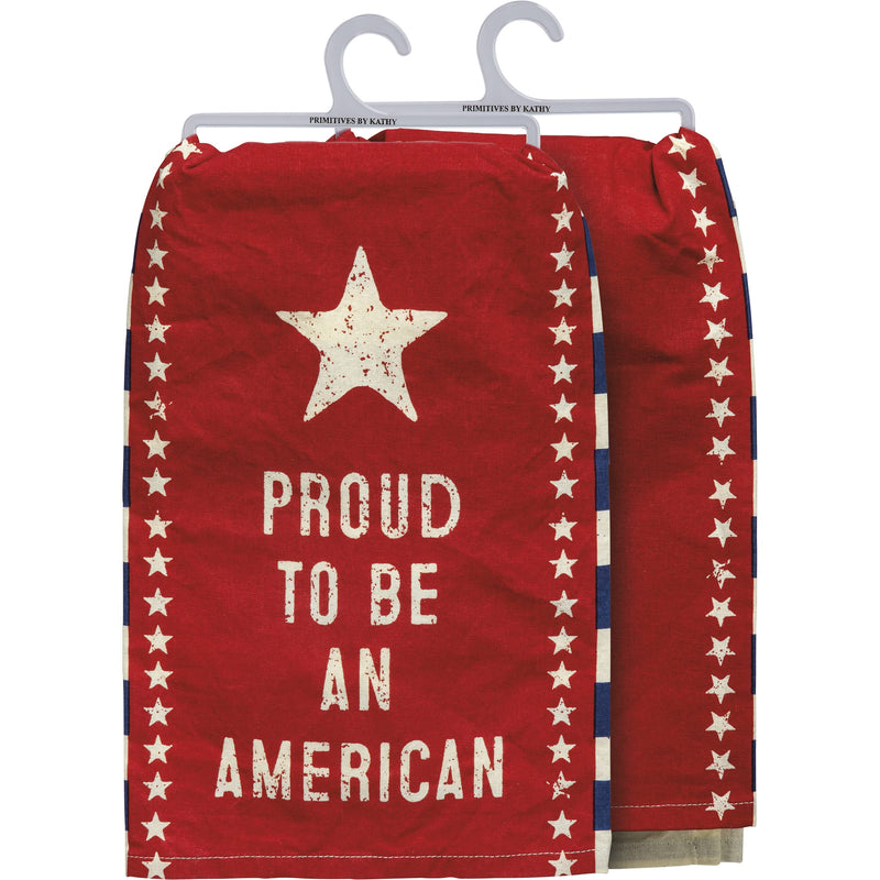 Primitives by Kathy Kitchen Dish Towel - Proud to Be an American