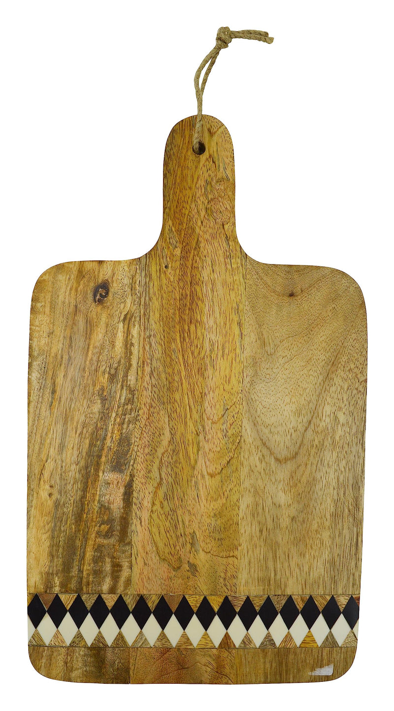 Boston Warehouse Wood with Resin Serving Board, 16-Inch Size