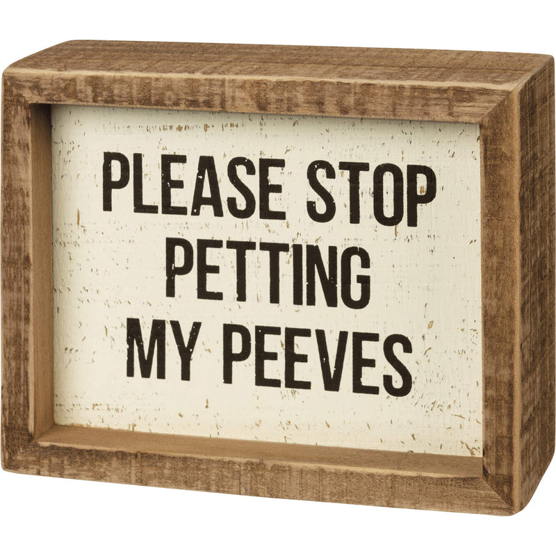 Primitives by Kathy Please Stop Inset Box Sign