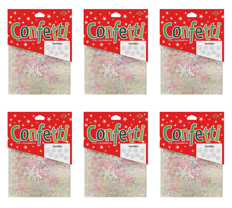 Beistle Snowflake Confetti, Opalescent