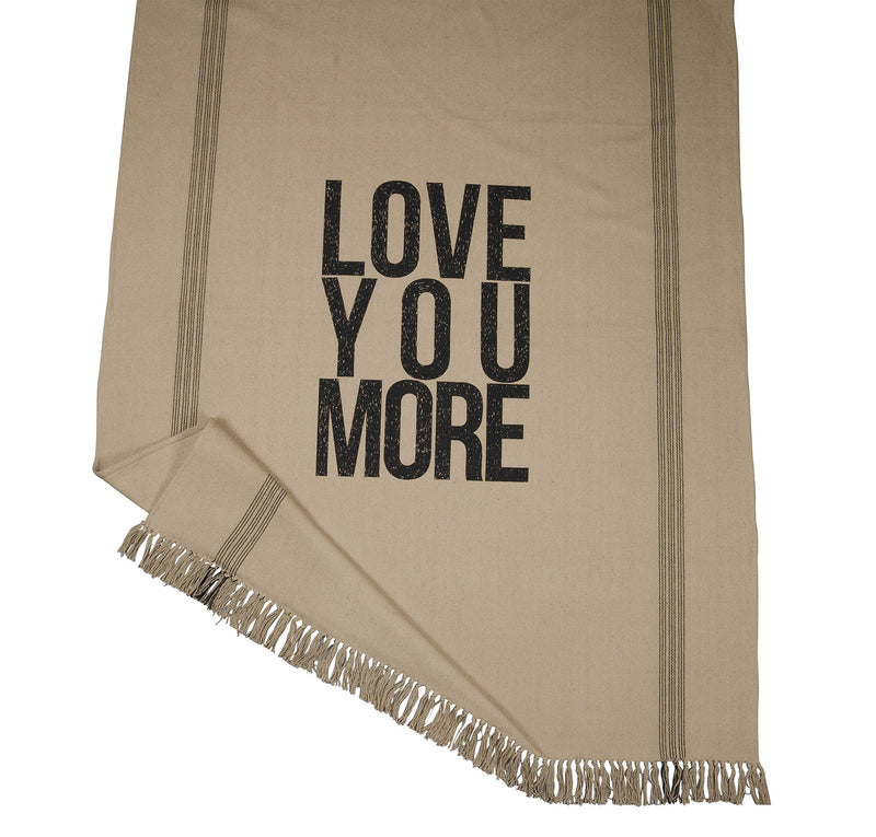 Primitives by Kathy Love You More Dark Throw, 68 by 51-Inch