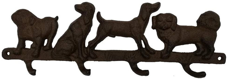 Comfy Hour Cast Iron Dogs Four Key Coat Hooks Clothes Rack Wall Hanger