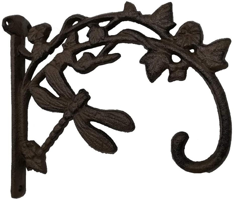 Comfy Hour Cast Iron Wall Mount Dragonfly Bracket Plant Hanger